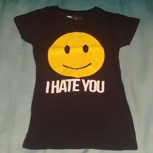Smiley Face I Hate You Graphic Tee